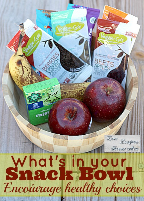 Encourage healthy snacking choices with a snack bowl