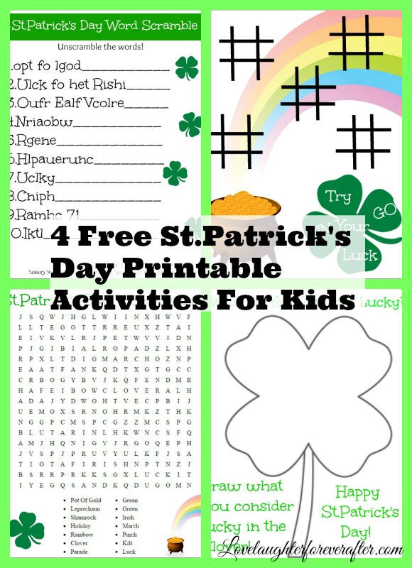 Free St.Patrick's Day Printable Activities For Kids