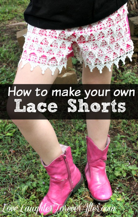 how to make your own lace shorts