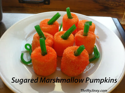 sugared marshmallow pumpkins