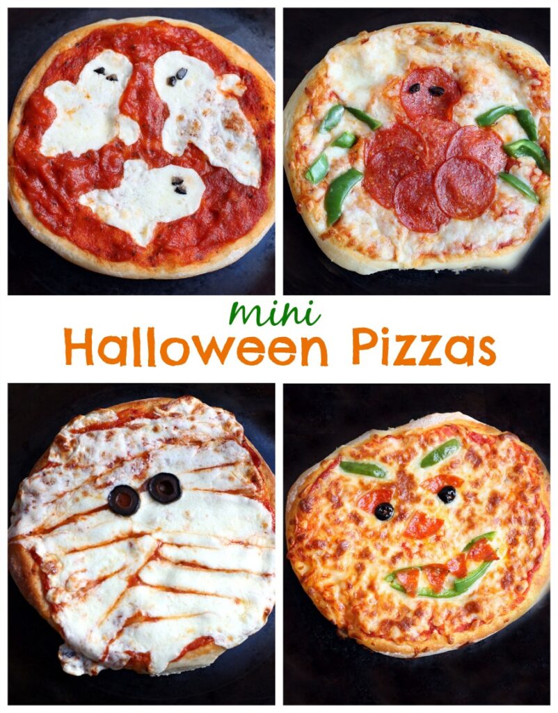 mini halloween pizza