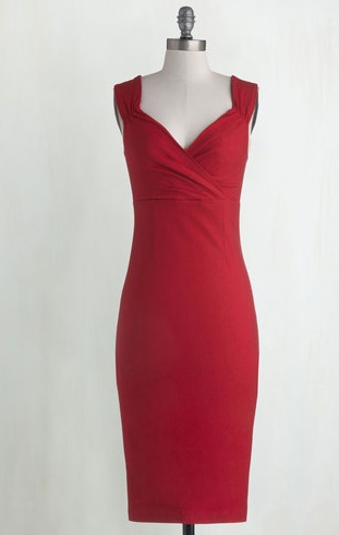 Red modcloth dress