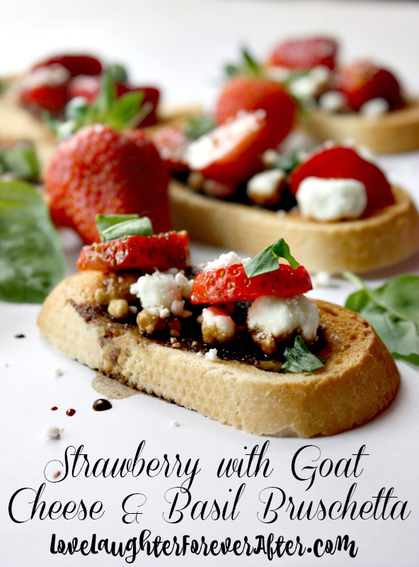 Strawberry With Goat Cheese And Basil Bruschetta Recipe