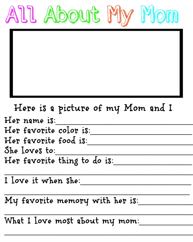 Free Mother s Day Printable For Kids